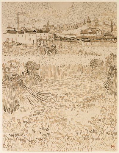 Arles. Blick von den Weizenfeldern von Vincent van Gogh